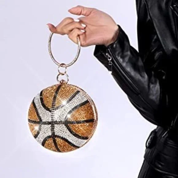 NEW BLING SWAROVSKI CRYSTAL RHINESTONE SOCCER CLUTCH HANDBAG PURSE +… - Picture 8 of 15